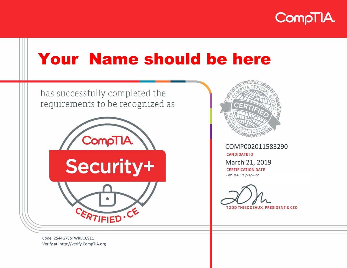 Get with a CompTIA Security+ Certification